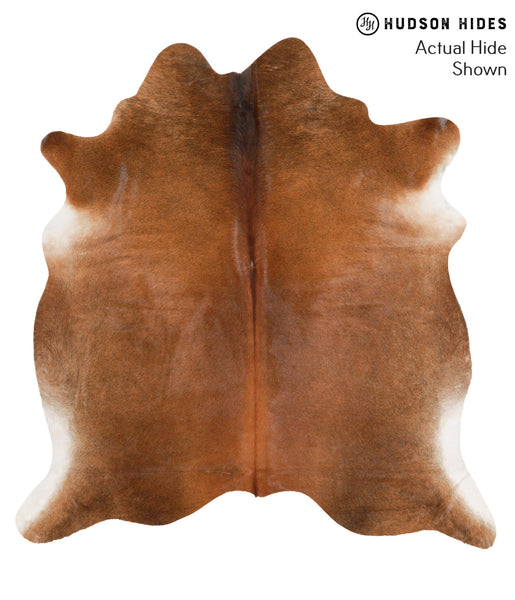 Brown with Red Cowhide Rug #65047