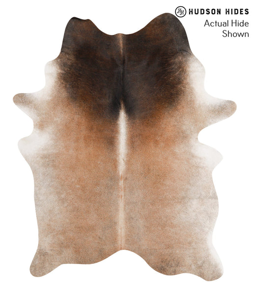 Brown with Red Cowhide Rug #65071