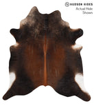 Brown with Red Cowhide Rug #65178