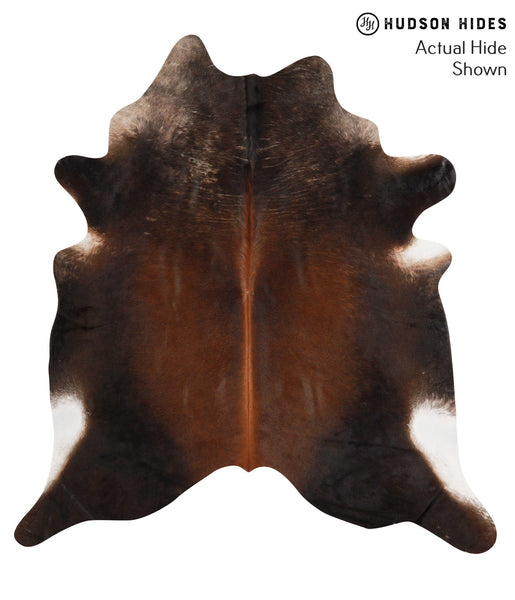Brown with Red Cowhide Rug #65178