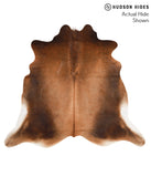 Brown with Red Cowhide Rug #65205