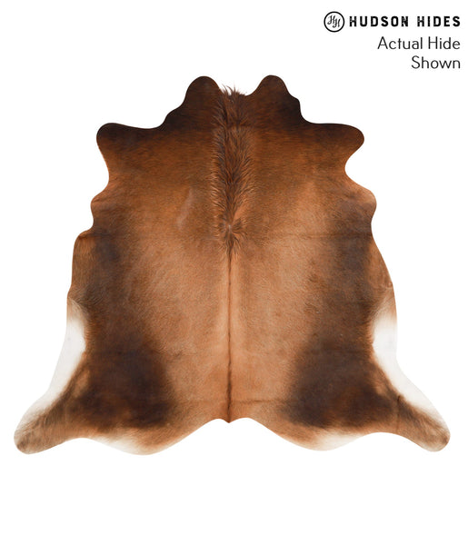 Brown with Red Cowhide Rug #65205