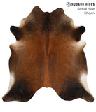 Brown with Red Cowhide Rug #65286