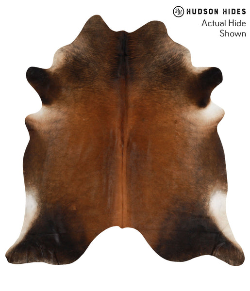 Brown with Red Cowhide Rug #65286