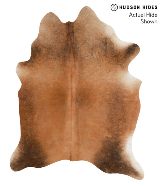 Brown with Red Cowhide Rug #65307