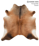 Brown with Red Cowhide Rug #65315