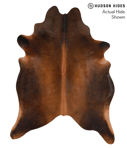 Brown with Red Cowhide Rug #65329