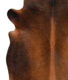 Brown with Red Cowhide Rug #65329