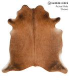 Brown with Red Cowhide Rug #65405