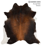 Brown with Red Cowhide Rug #65424