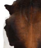 Brown with Red Cowhide Rug #65424