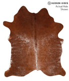 Brown with Red Cowhide Rug #65448