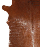 Brown with Red Cowhide Rug #65448