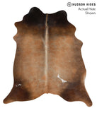 Brown with Red Cowhide Rug #65450
