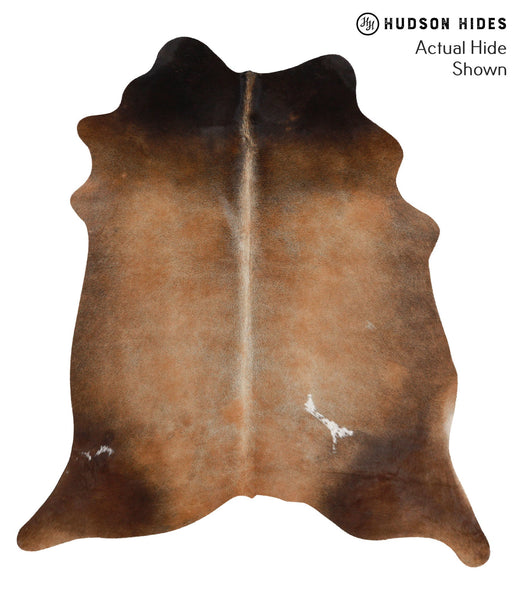 Brown with Red Cowhide Rug #65450