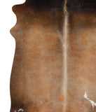 Brown with Red Cowhide Rug #65450