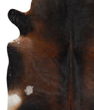 Brown with Red Cowhide Rug #65456