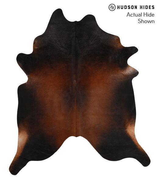 Brown with Red Cowhide Rug #65461