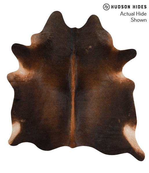 Brown with Red Cowhide Rug #65468