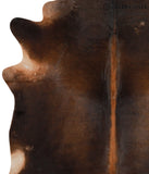 Brown with Red Cowhide Rug #65468