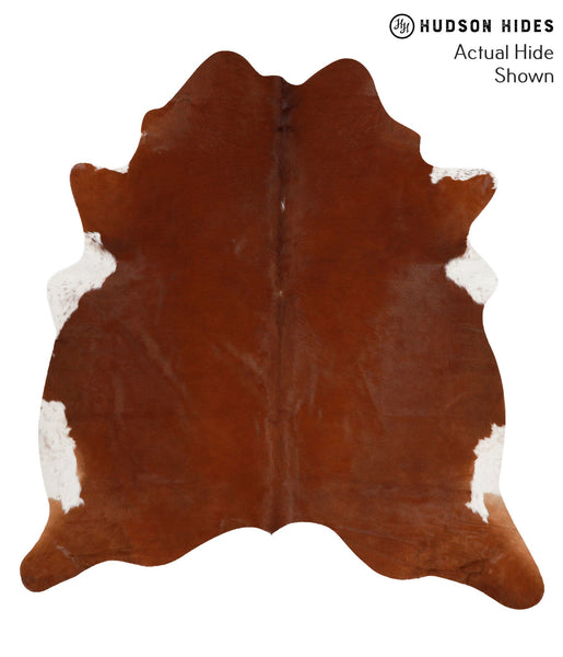 Brown and White Regular Cowhide Rug #65601
