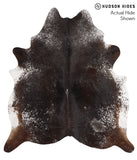 Salt and Pepper Brown Cowhide Rug #65615