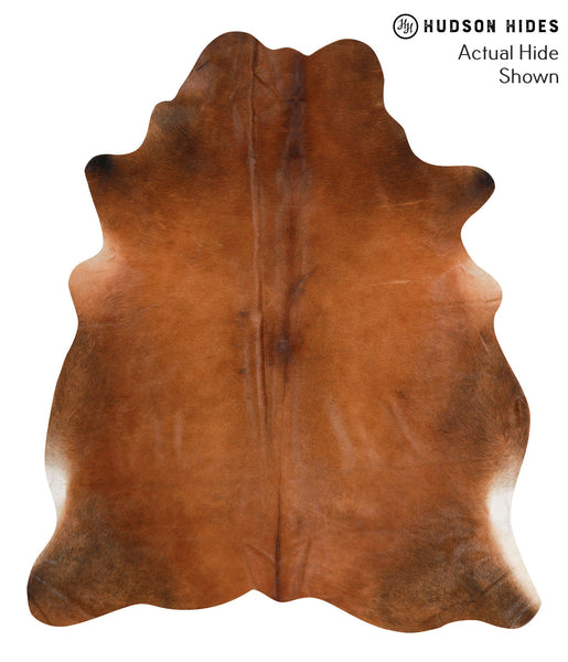 Brown with Red Cowhide Rug #65703