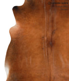 Brown with Red Cowhide Rug #65703