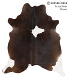 Chocolate and White Cowhide Rug #65726