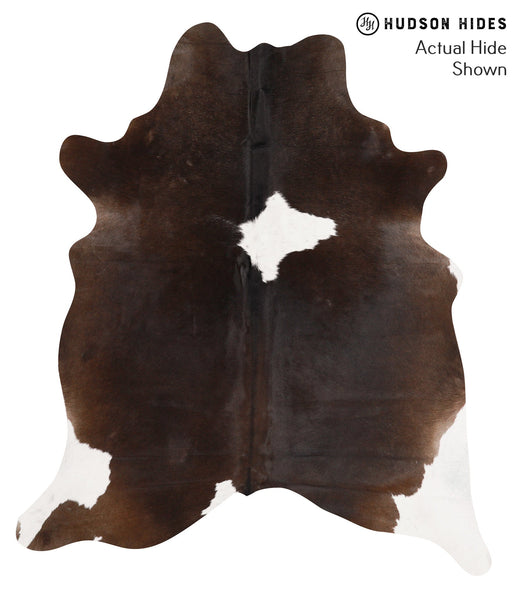 Chocolate and White Cowhide Rug #65726