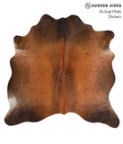 Brown with Red Cowhide Rug #65830