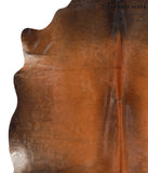 Brown with Red Cowhide Rug #65830