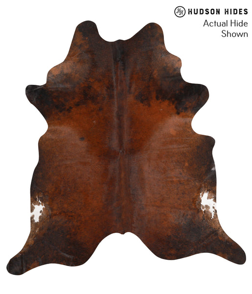 Brown with Red Cowhide Rug #65847