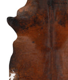 Brown with Red Cowhide Rug #65847