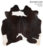 Chocolate and White Cowhide Rug #65866