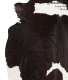 Chocolate and White Cowhide Rug #65866