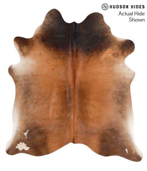 Brown with Red Cowhide Rug #65894