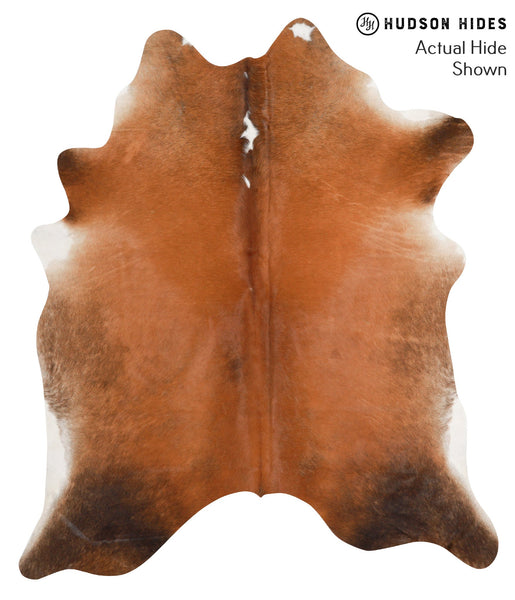 Brown with Red Cowhide Rug #65907