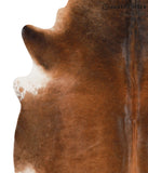 Brown with Red Cowhide Rug #65934