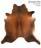 Brown with Red Cowhide Rug #65964