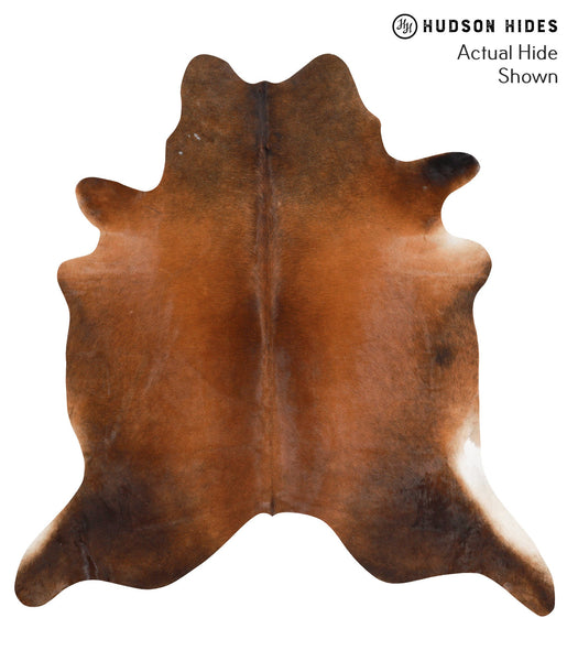 Brown with Red Cowhide Rug #65964