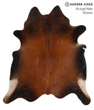 Brown with Red Cowhide Rug #65985