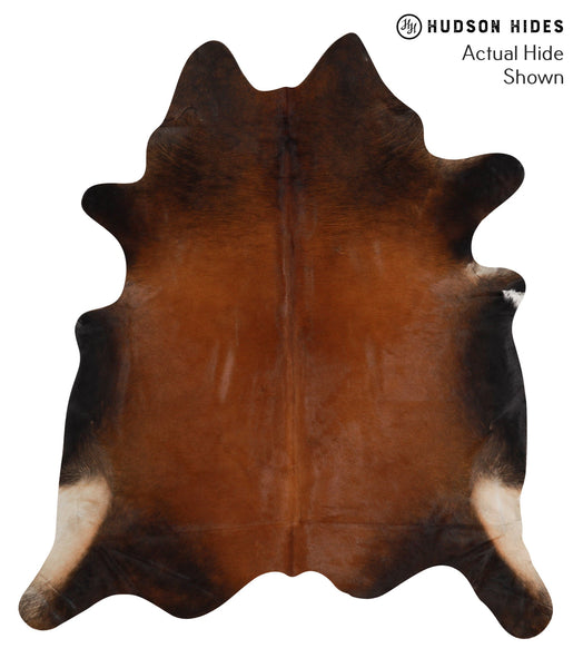 Brown with Red Cowhide Rug #65985
