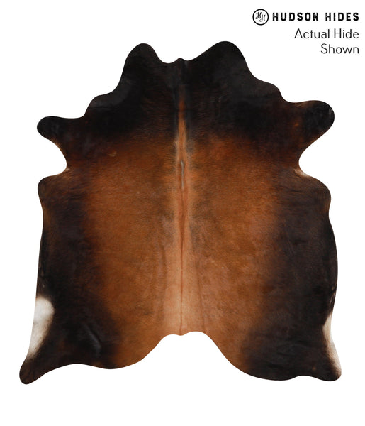 Brown with Red Cowhide Rug #66008