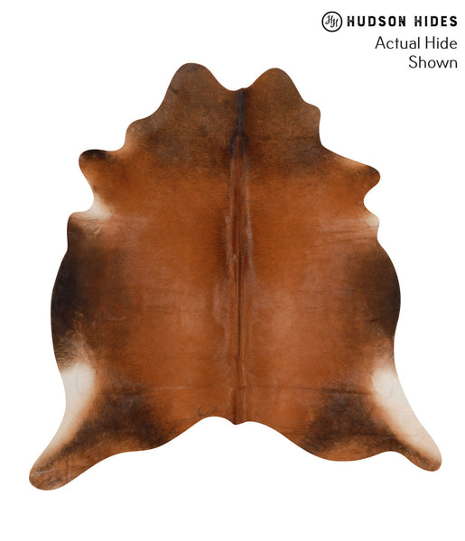 Brown with Red Cowhide Rug #66017