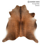Brown with Red Cowhide Rug #66051