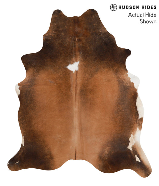 Brown with Red Cowhide Rug #66069