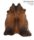 Brown with Red Cowhide Rug #66071