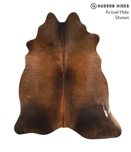 Brown with Red Cowhide Rug #66071
