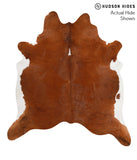 Brown and White Regular Cowhide Rug #66308